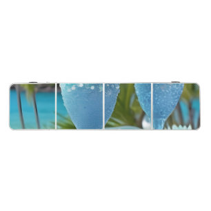Turquoise Blue Champagne Flutes – Tropical Beach Beer Pong Table