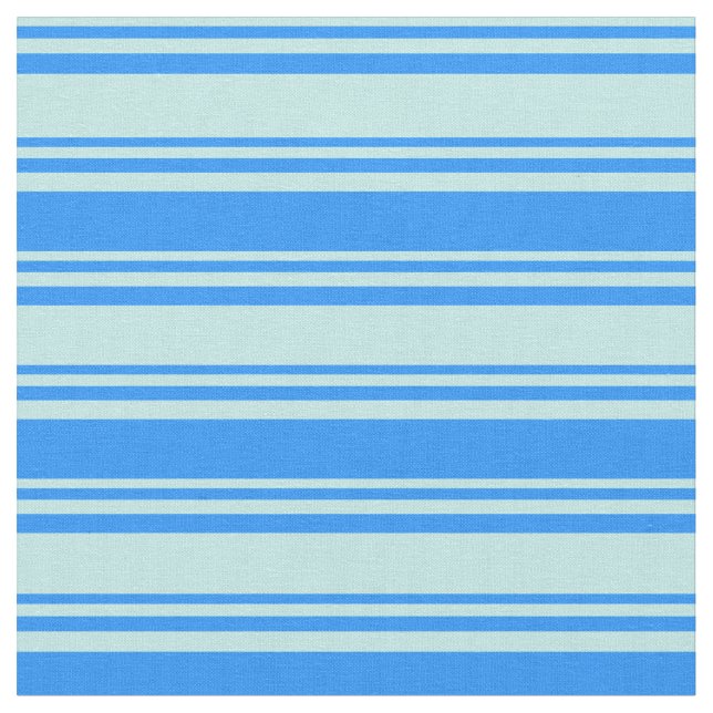 Turquoise & Blue Colored Pattern of Stripes Fabric (Close Up)