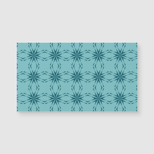 Turquoise blue, cool, trendy flower abstraction (Front)