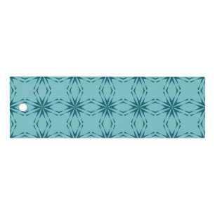 Turquoise blue, cool, trendy flower abstraction ruler