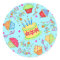 Turquoise Blue Cupcakes and Cake Happy Birthday