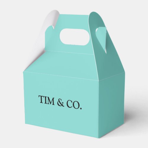 TURQUOISE BLUE CUSTOM CUSTOMIZABLE FAVOR BOXES