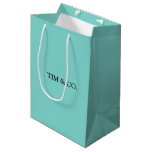 Turquoise Blue Custom Customizable Medium Gift Bag at Zazzle