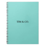Turquoise Blue Custom Customizable Notebook at Zazzle