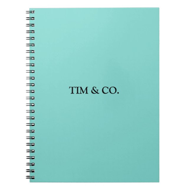 TURQUOISE BLUE CUSTOM CUSTOMIZABLE NOTEBOOK (Front)