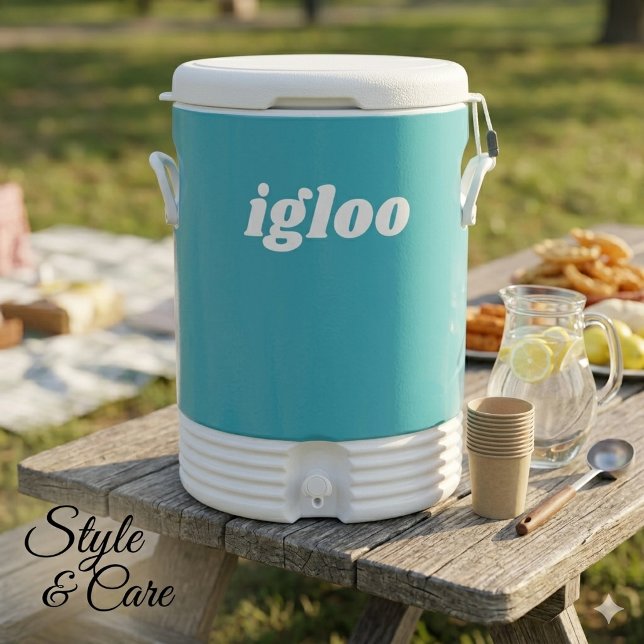 Turquoise Blue Custom Text Party Beverage Cooler (Turquoise Blue Custom Text Party Beverage Cooler)