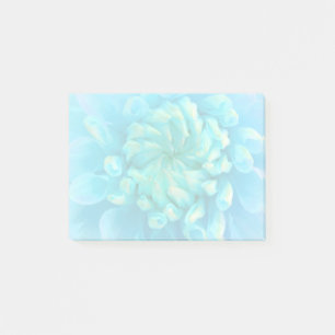 Turquoise Blue Dahlia Flower in Watercolor Post-it Notes