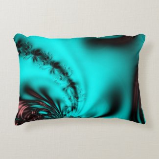 Turquoise Blue Design Accent Pillow