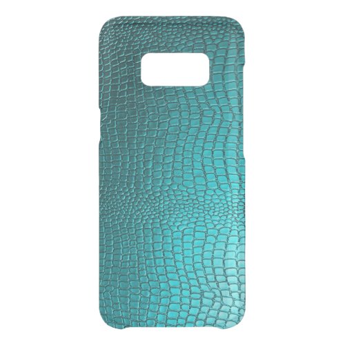 Turquoise Blue Faux Snake Skin Texture Uncommon Samsung Galaxy S8 Case