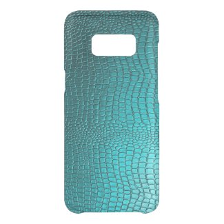 Turquoise Blue Faux Snake Skin Texture