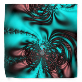Turquoise Blue Fractal Bandana