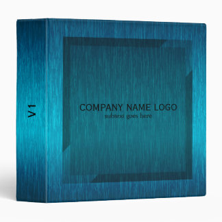 Turquoise Blue Geometric Metallic Design Binder