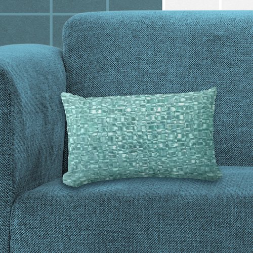Turquoise Blue Glass Throw Pillow