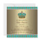Turquoise Blue Gold Prince Baby Shower