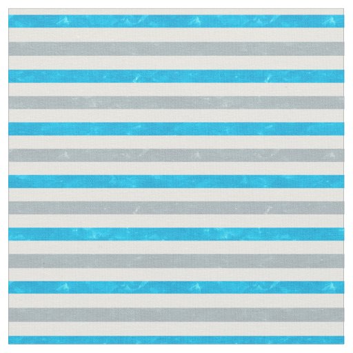 Turquoise Blue Gray White Stripes Fabric