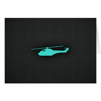 Turquoise; Blue Green Helicopter by ColorStock at Zazzle