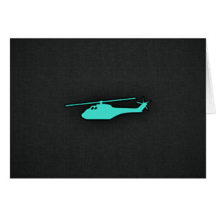 Turquoise; Blue Green Helicopter Cards