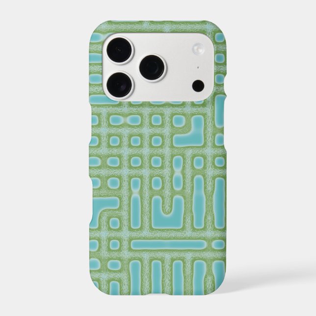 Turquoise Blue Green Pattern Case-Mate iPhone Case (Back)
