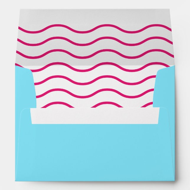 Turquoise Blue Ikat Envelope (Back (Bottom))
