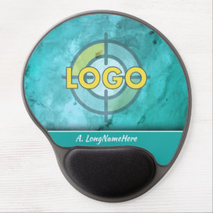 Turquoise Blue Luxe Luxury Brand Executive Office Gel Mouse Pad