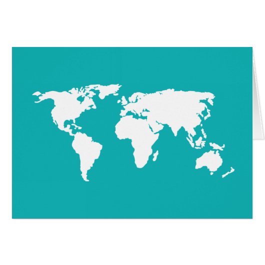 turquoise blue map cards (Front Horizontal)