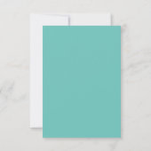 Turquoise Blue Medieval Wedding Save The Date Card (Back)