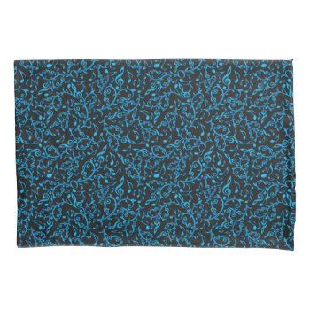Turquoise Blue Music Notes Pattern Pillowcases by UROCKDezineZone at Zazzle