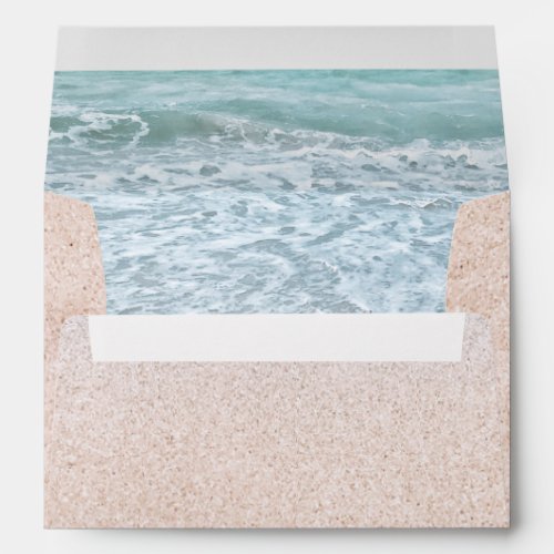 Turquoise Blue Ocean Sandy Beach Envelope