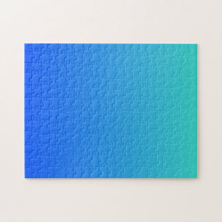 Turquoise Blue Ombre Jigsaw Puzzle