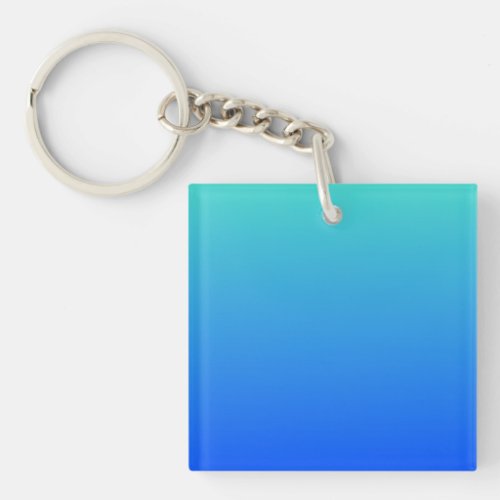 Turquoise Blue Ombre Keychain