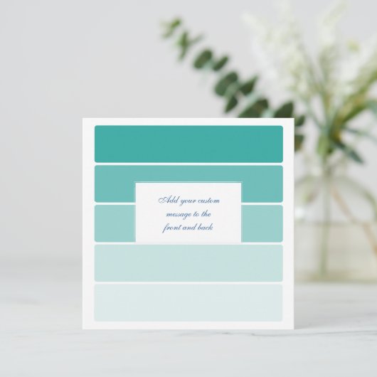 Turquoise Blue Paint Chip (Standing Front)