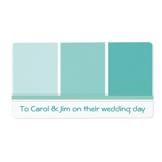 Turquoise Blue Paint Chip Label (Front)