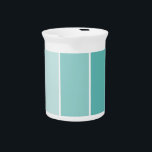 Turquoise Blue Paint Chip Pitcher<br><div class="desc">Made to look like the classic paint chips from the home improvement store, we have a great selection of stripes in lots of cute colors like this stylish robin's egg blue, very similar to the classic color of a certain New York jewelry store! Also in pink, yellow, green, blue, and...</div>