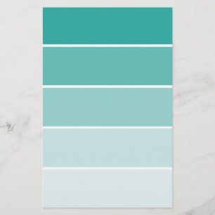 Turquoise Blue Paint Chip Stationery