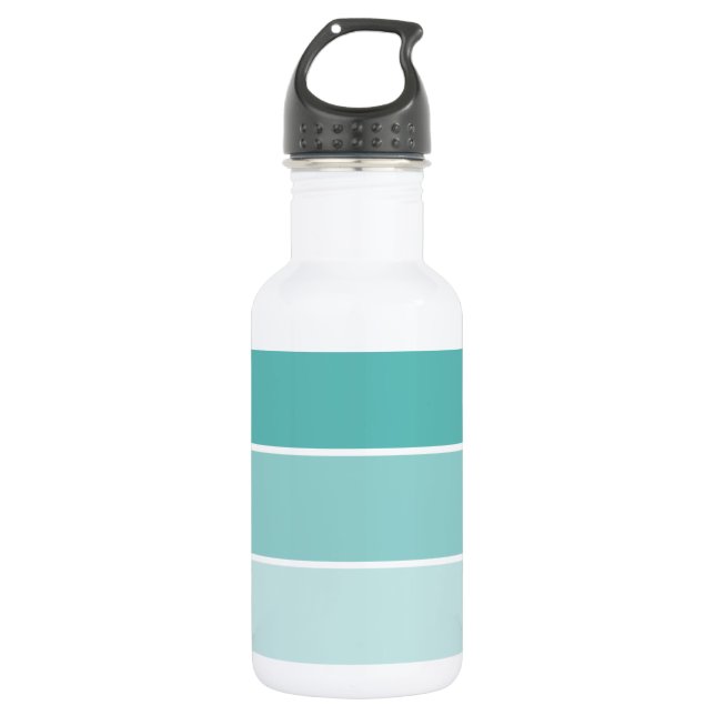 Turquoise Blue Paint Chip Water Bottle (Front)