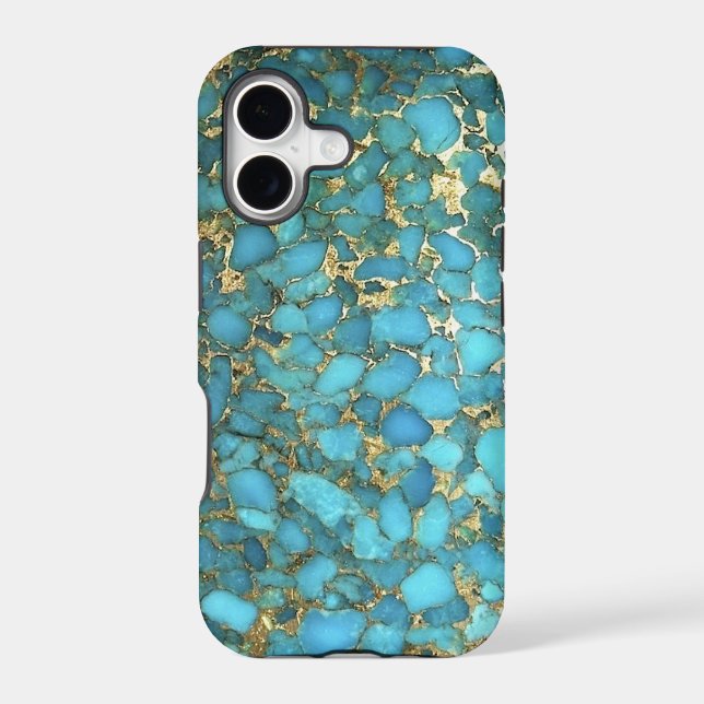 "Turquoise Blue Phone Case" Iphone Case (Back)