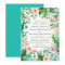 Turquoise Blue Pink Floral Botanical Wedding
