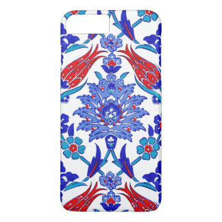 Turquoise Blue Red Ancient Turkish Floral Tile iPhone 8 Plus/7 Plus Case