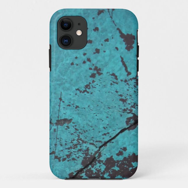 Turquoise Blue Rusted Case-Mate iPhone Case (Back)