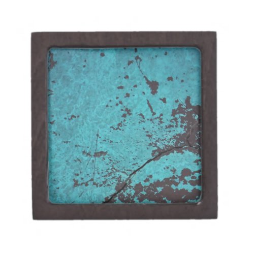 Turquoise Blue Rusted Gift Box