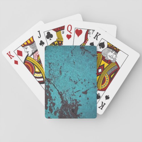 Turquoise Blue Rusted Playing Cards