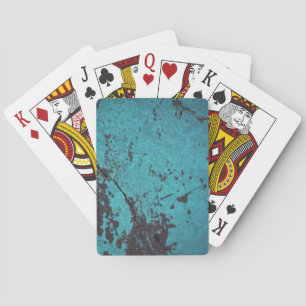 Turquoise Blue Rusted Poker Cards