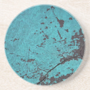 Turquoise Blue Rusted Sandstone Coaster