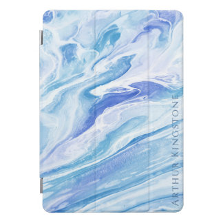Turquoise Blue Seascape Marble Customizable iPad Pro Cover