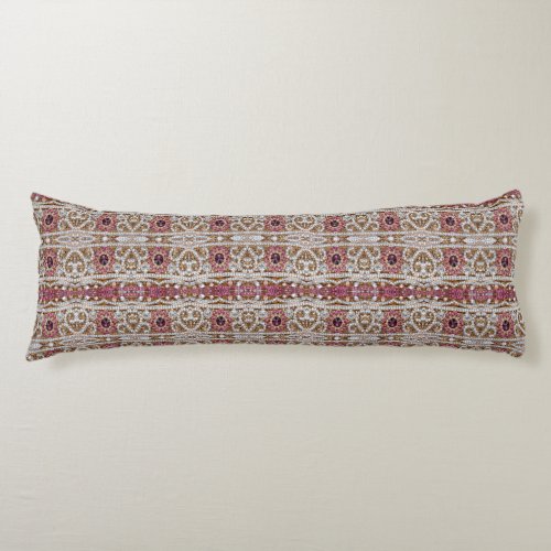 turquoise blue silver gold burgundy pink bohemian body pillow