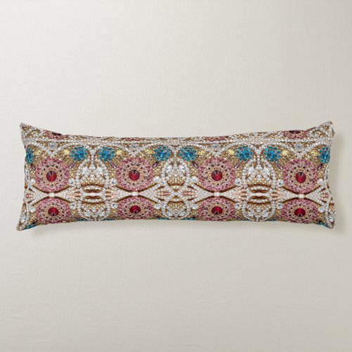 turquoise blue silver gold burgundy pink bohemian body pillow