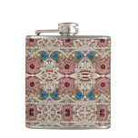 turquoise blue silver gold burgundy pink bohemian flask