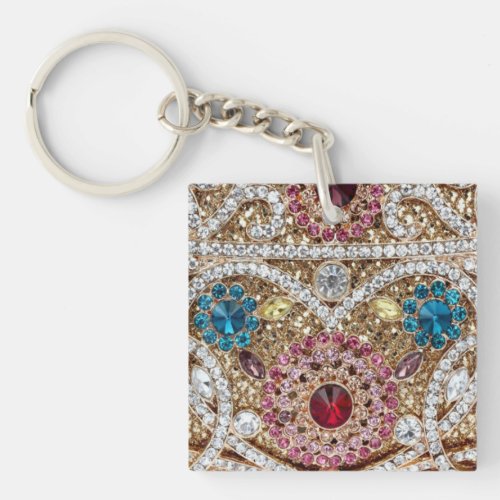 turquoise blue silver gold burgundy pink bohemian keychain