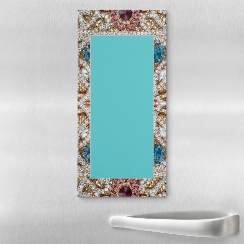 turquoise blue silver gold burgundy pink bohemian magnetic notepad