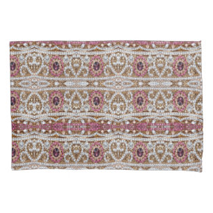 turquoise blue silver gold burgundy pink bohemian pillow case